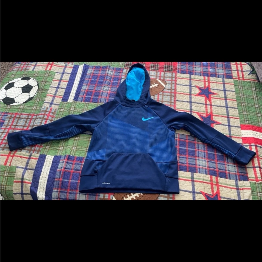 Nike Navy and Cyan Hoodie